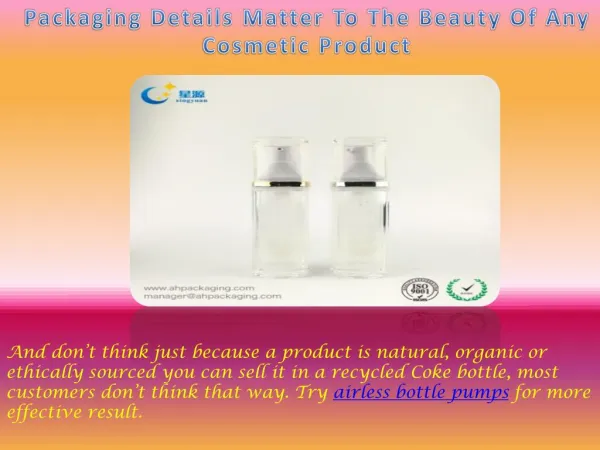 Packaging Details Matter To The Beauty Of Any Cosmetic Product
