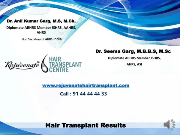 Rejuvenate Hair Transplant Centre Indore
