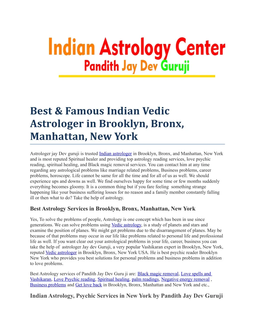 best famous indian vedic astrologer in brooklyn