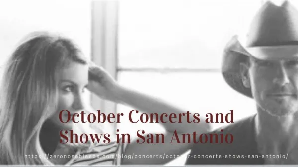 October Concerts and Shows in San Antonio