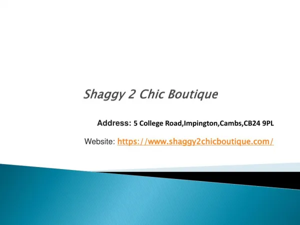 Shaggy 2 Chic Boutique