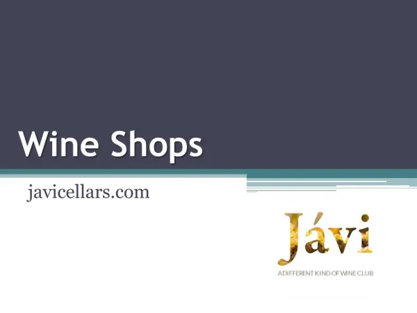 Wine Shops - javicellars.com