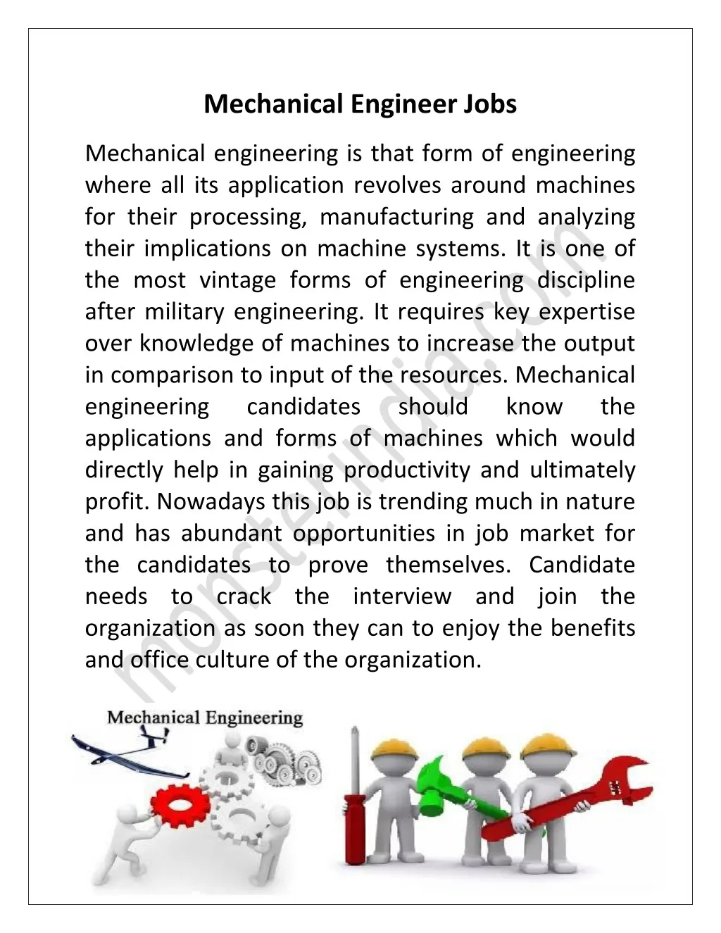 mechanical engineer jobs