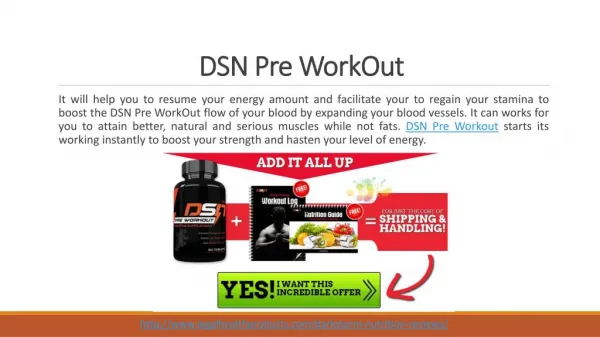 DSN Pre WorkOut Does Really Works?