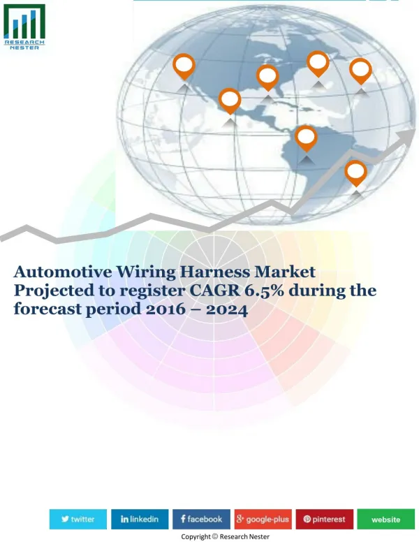 Automotive Wiring Harness Market Projected to register CAGR 6.5% during the forecast period 2016 – 2024
