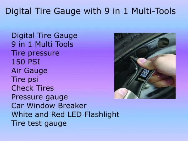 Digital Tire Gauge with 9 in 1 Multi-Tools