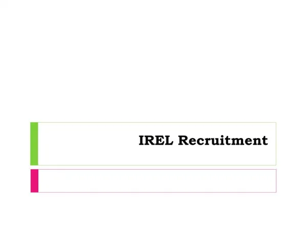 IRTEL Recruitment