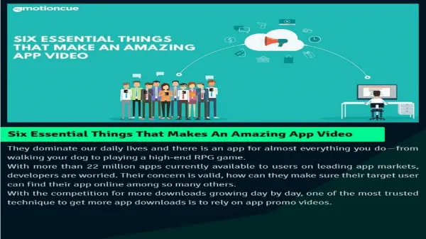 Six Essential Things That Makes An Amazing App Video