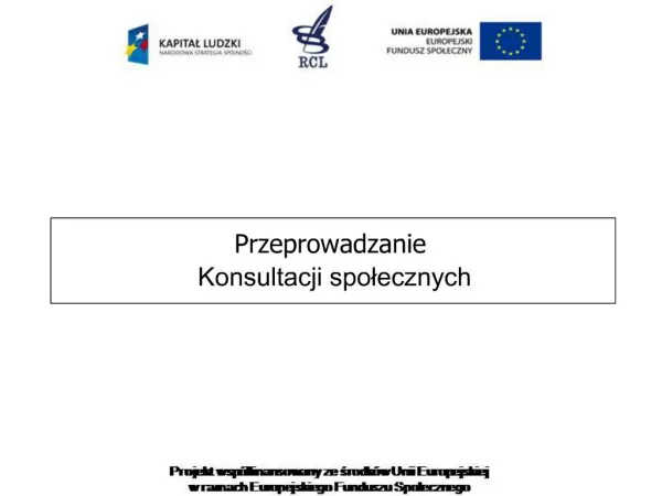 Przeprowadzanie Konsultacji spolecznych