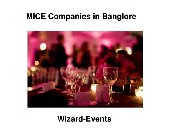 MICE Companies in Banglore | Top Event Management Companies in India
