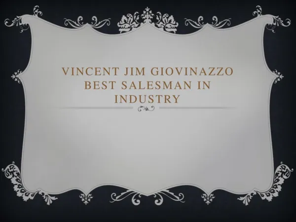 Vincent Jim Giovinazzo
