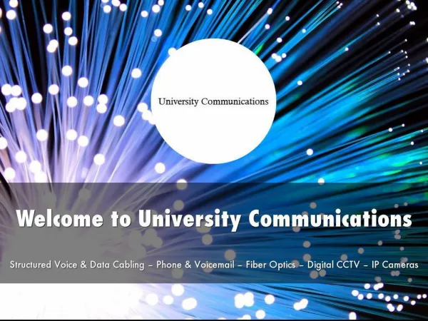 University Communications Presentation