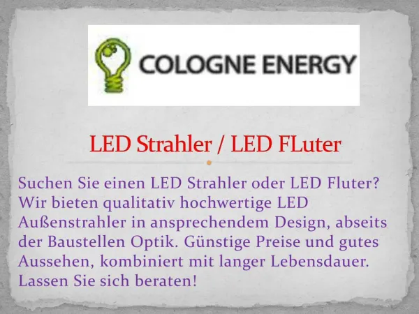 led strahler led fluter