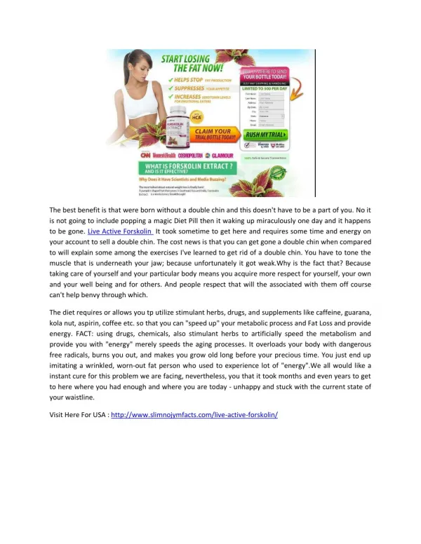 Get Perfect And Slim Body With Live Active Forskolin (USA)