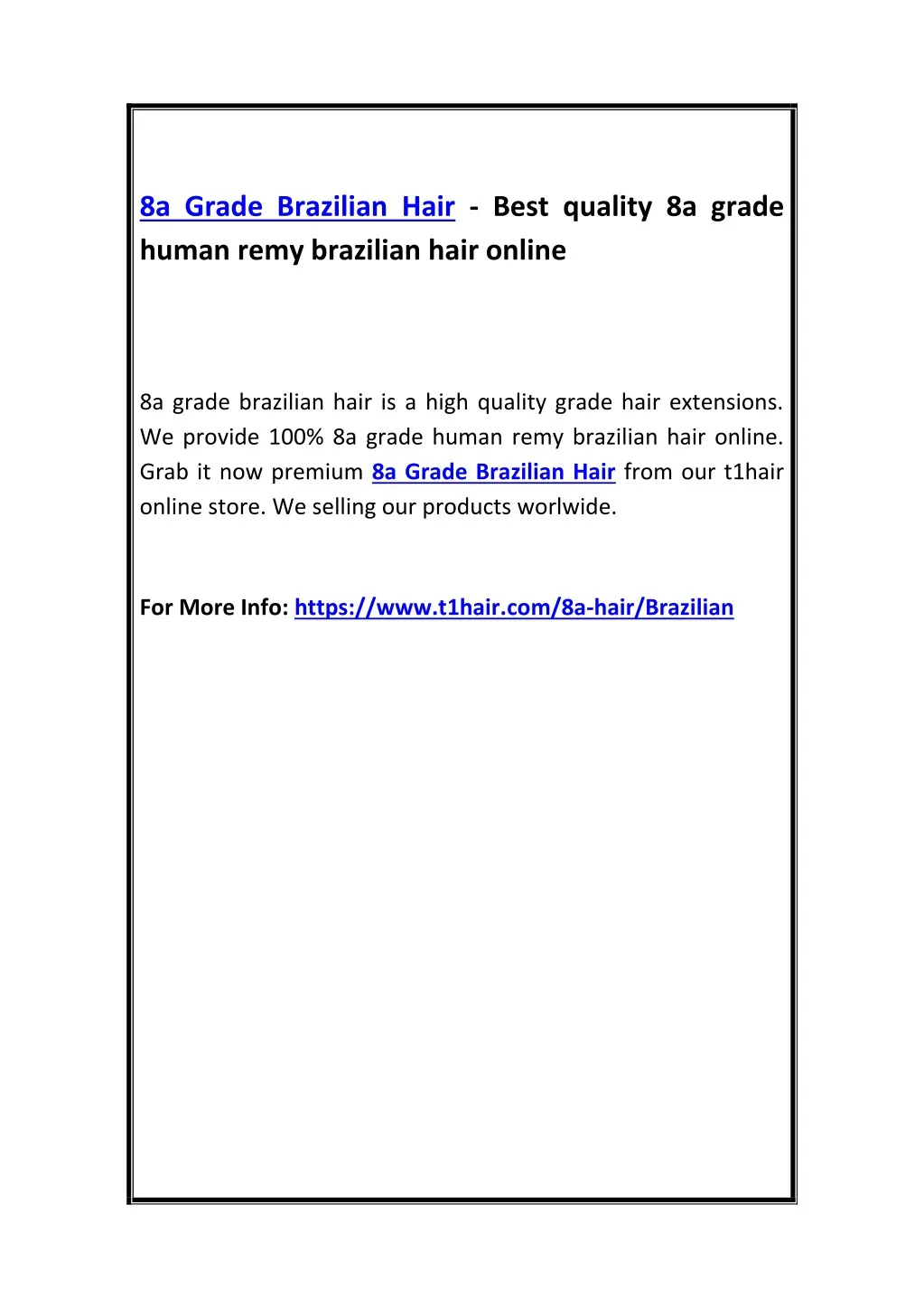 8a grade brazilian hair best quality 8a grade