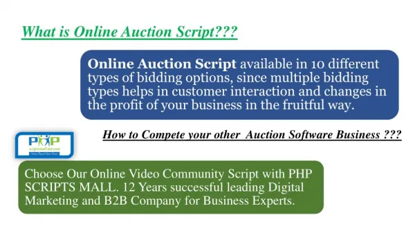 Auction Software and Online Auction Script for Better Bidding platform