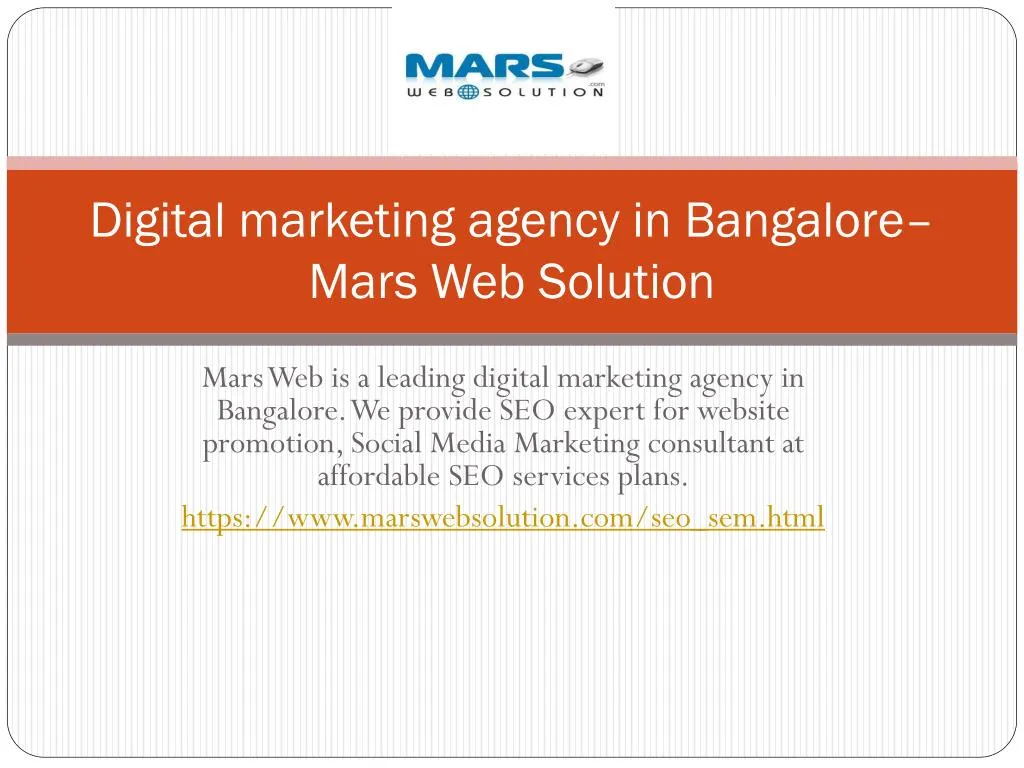 digital marketing agency in bangalore mars web solution
