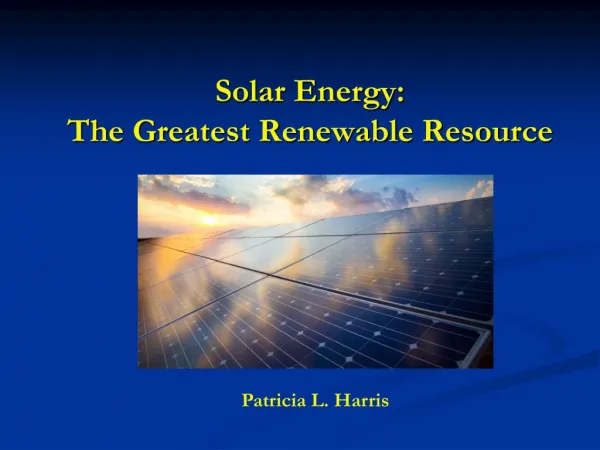Solar energy - Patricia