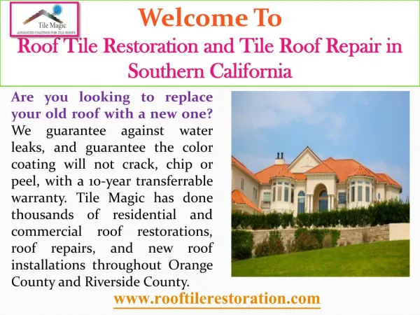 Roof Repair Riverside County, CA