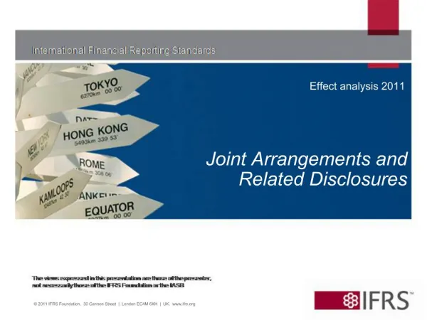 Joint Arrangements and Related Disclosures