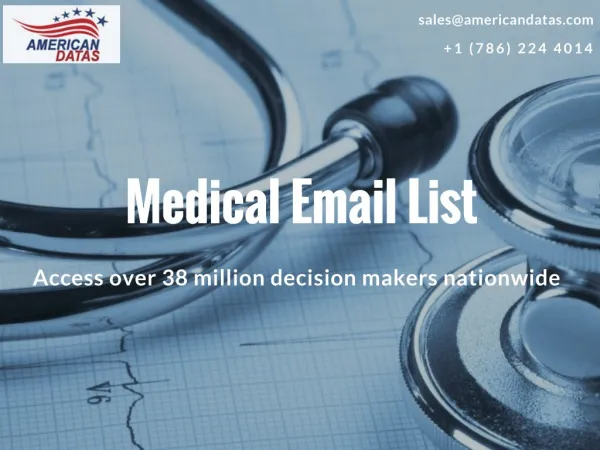 Medical Mailing List | Medical Email List | Healthcare Marketing Lists