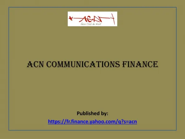 ACN Communications Finance