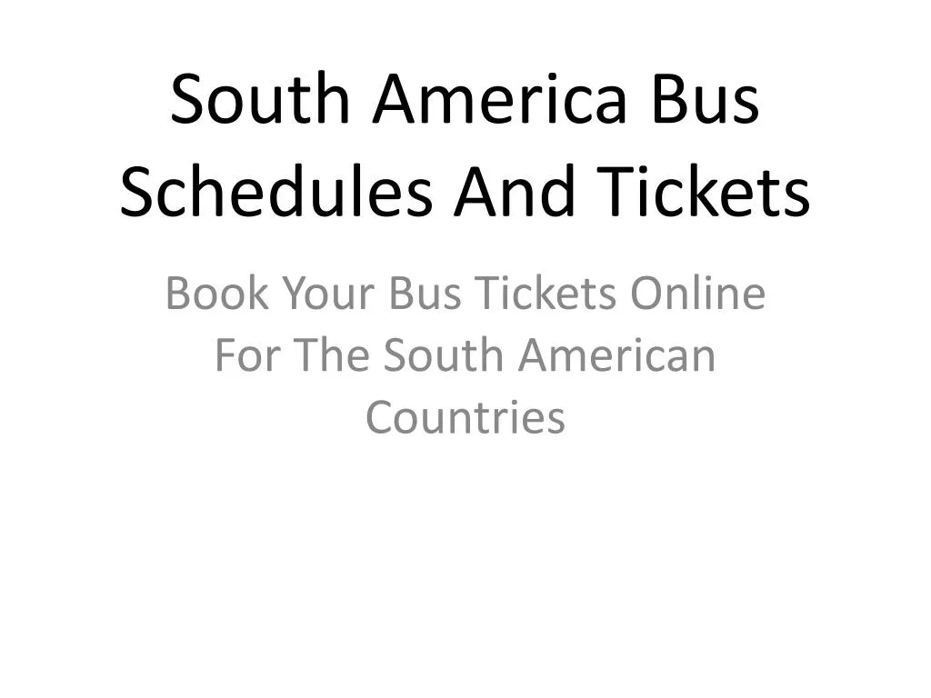 bus tickets to south carolina