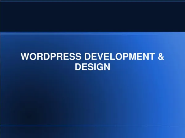WordPress Development & Design