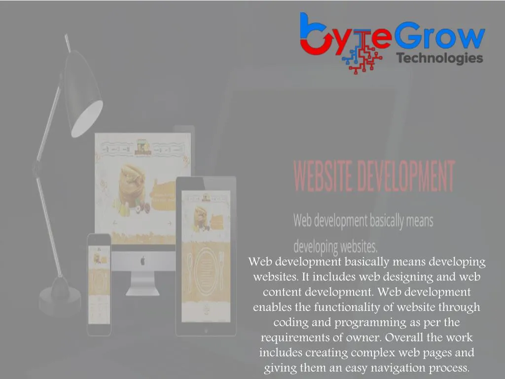 web development basically means developing