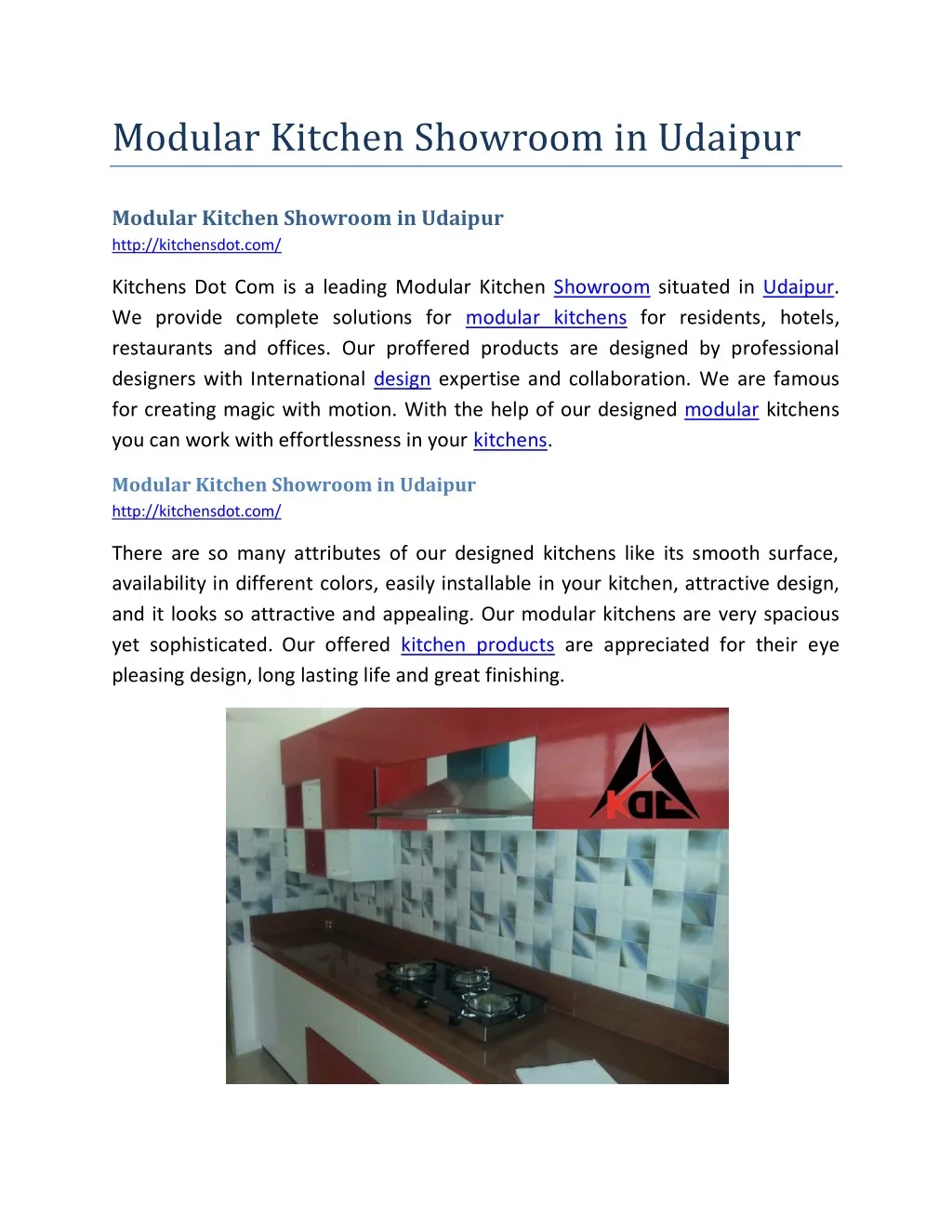 modular kitchen showroom in udaipur