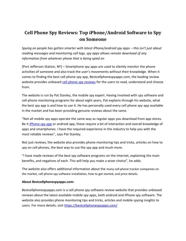 Cell Phone Spy Reviews: Top iPhone/Android Software to Spy on Someone