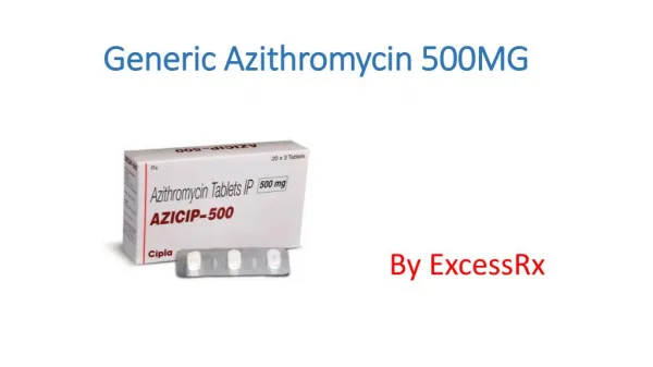 Buy Generic Azithromycin 500mg