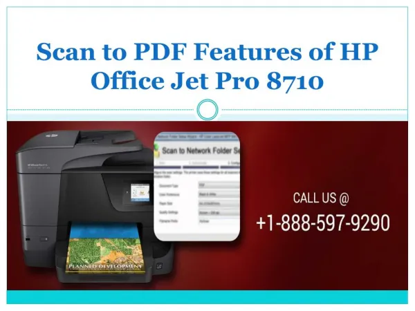 Procedures of HP OfficeJet Pro 8710 scan to PDF attribute