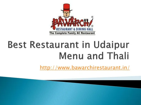 Best Restaurant in Udaipur Menu and Thali