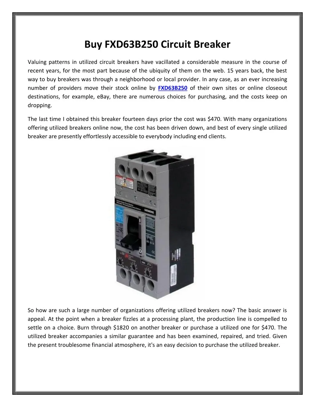 buy fxd63b250 circuit breaker