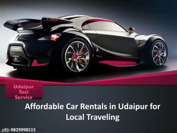 Affordable Car Rentals in Udaipur for Local Traveling