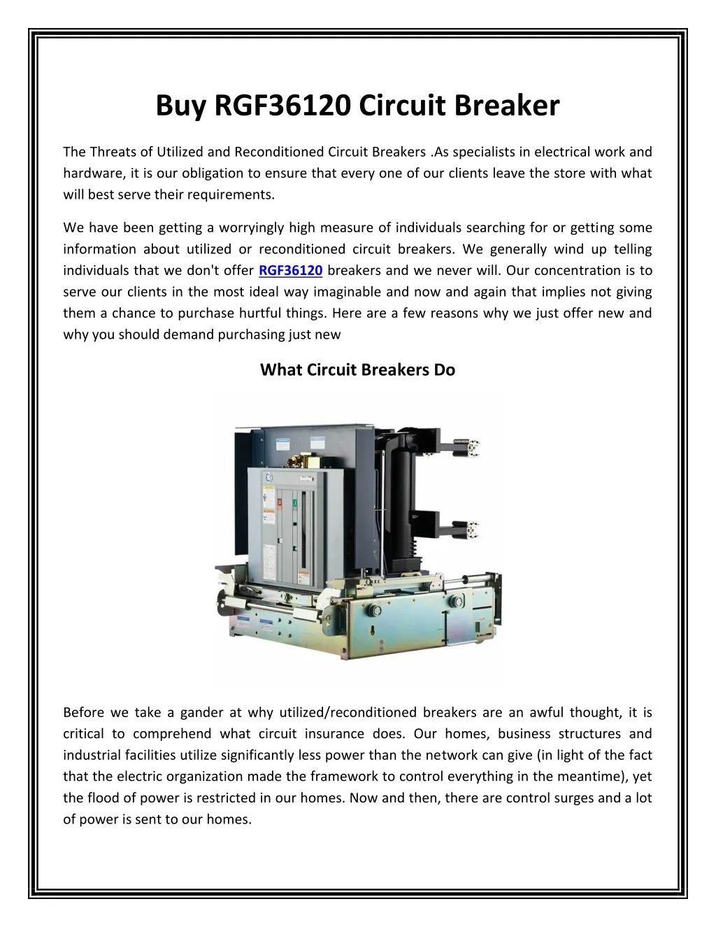 buy rgf36120 circuit breaker