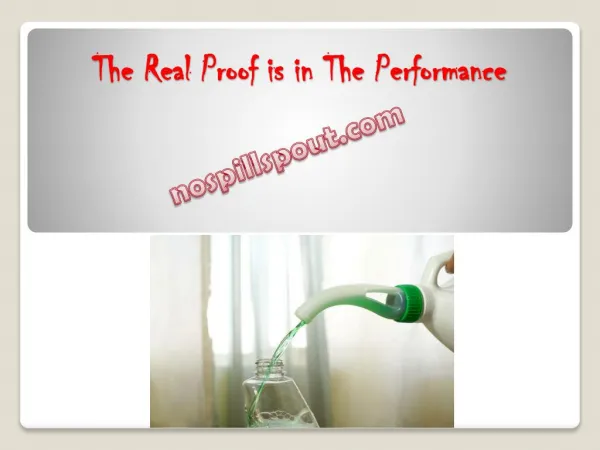The Real Proof is in The Performance