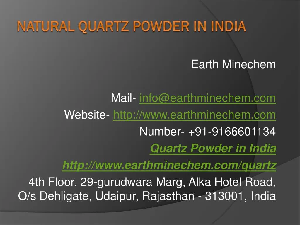 natural quartz powder in india