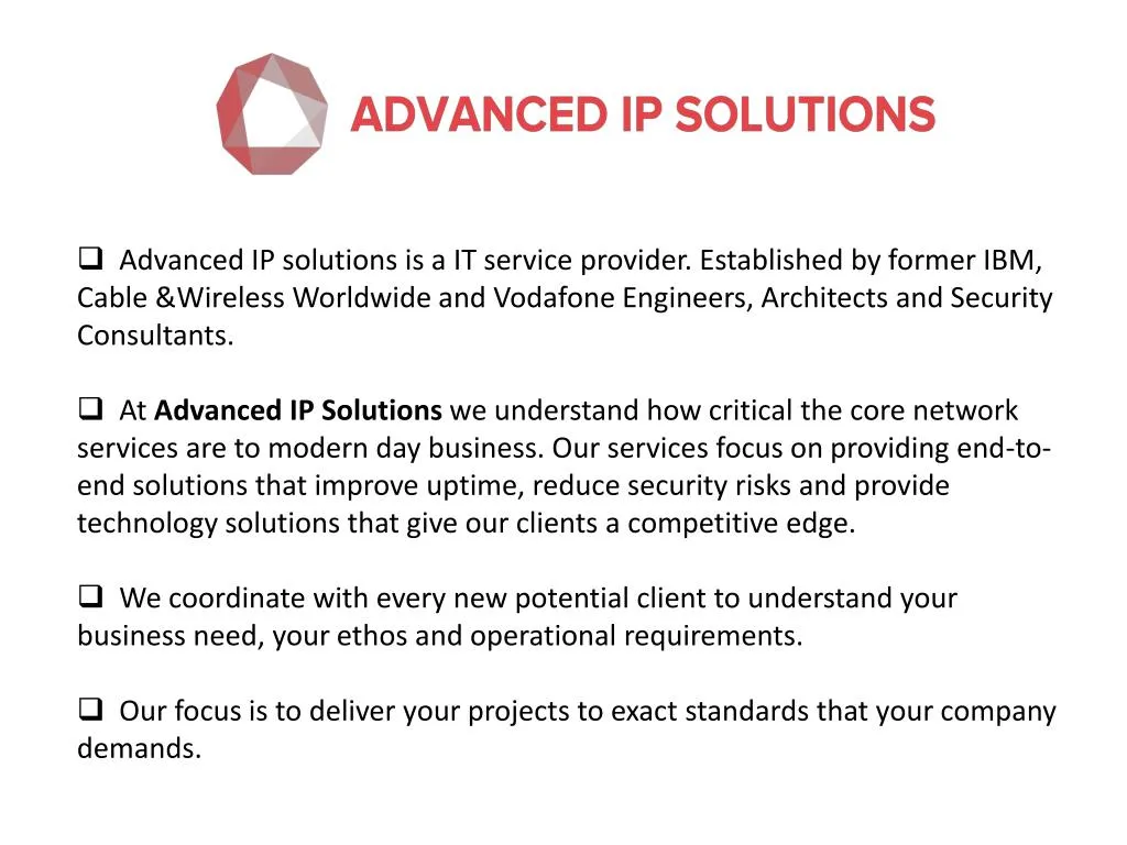 advanced ip solutions is a it service provider