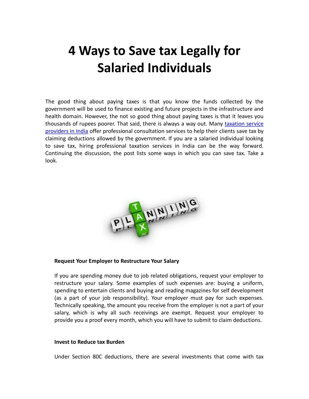 4 ways to save tax legally for salaried