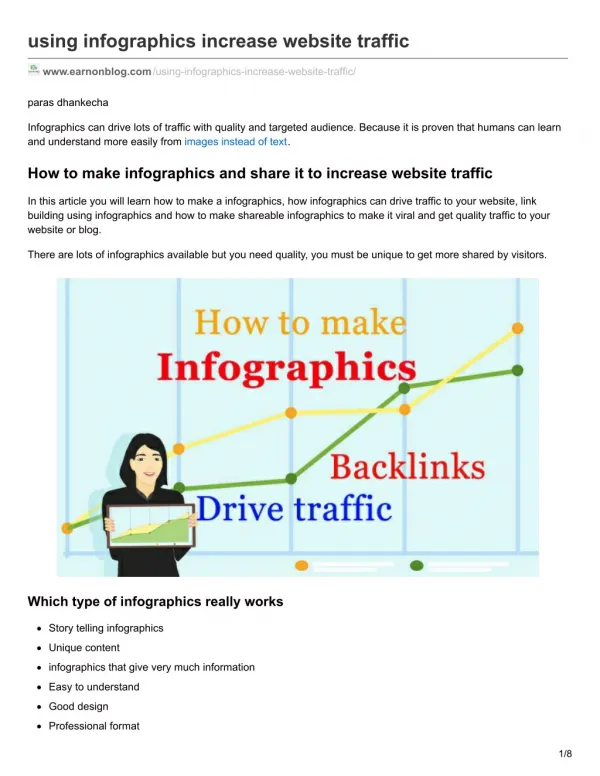 drive traffic and backlinks to website from inforaphics