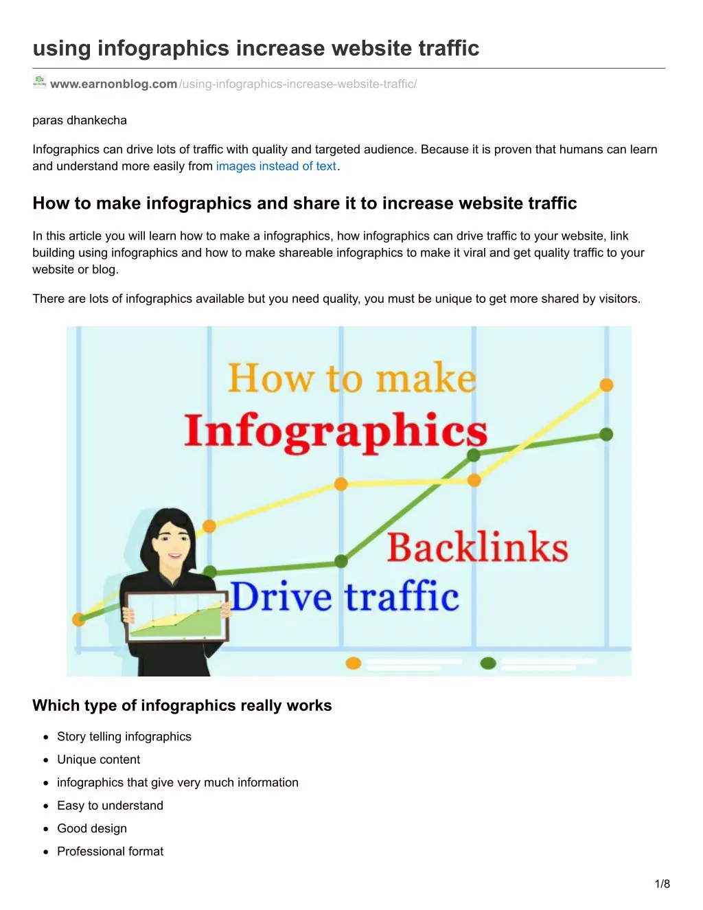 using infographics increase website traffic