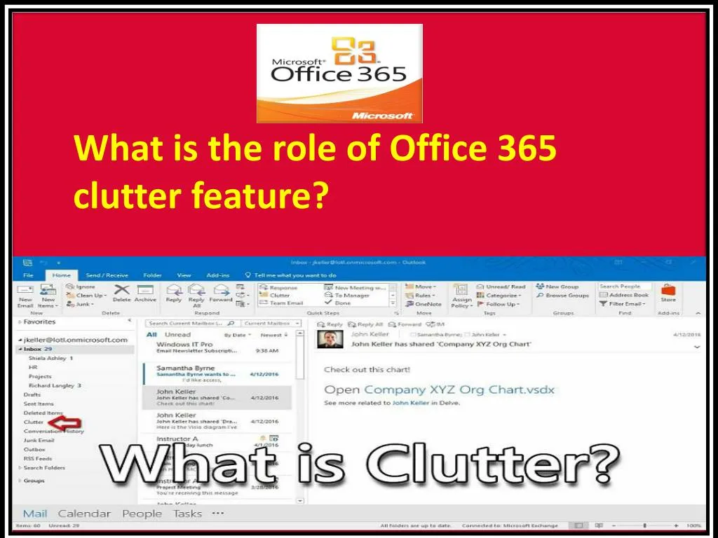 what is the role of office 365 clutter feature