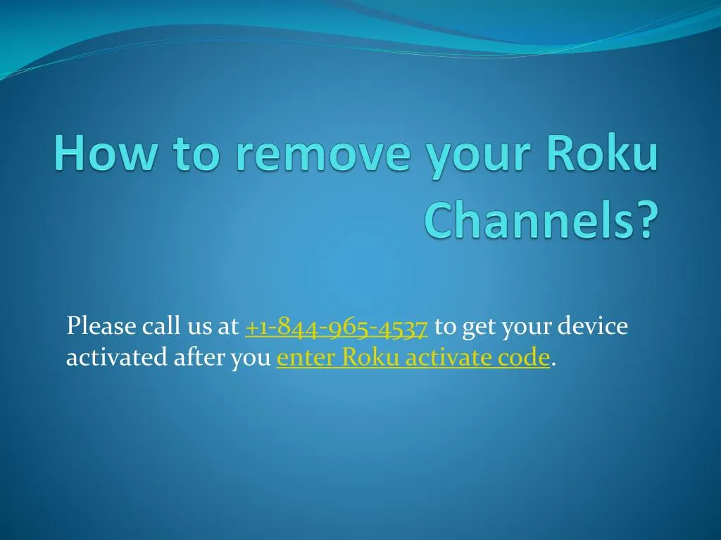 how to remove your roku channels