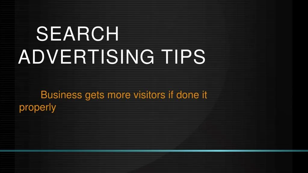 search advertising tips