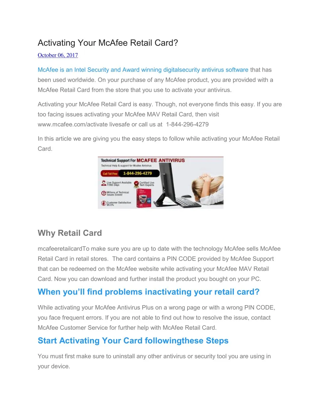 activating your mcafee retail card