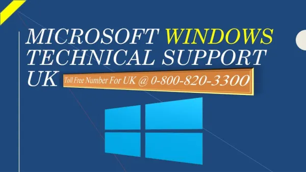 Windows Customer Support Number UK