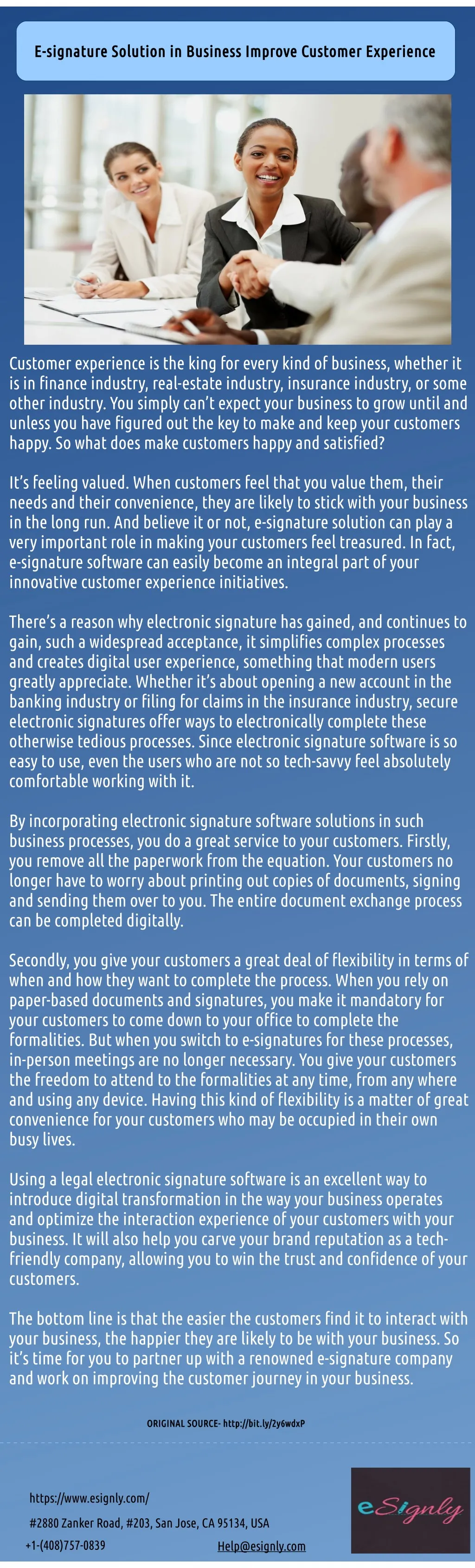 e signature solution in business improve customer