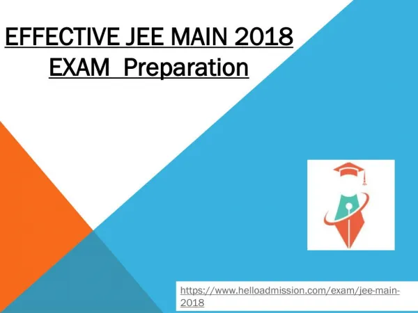 Effetctive JEE Main 2018 Exam Preparation